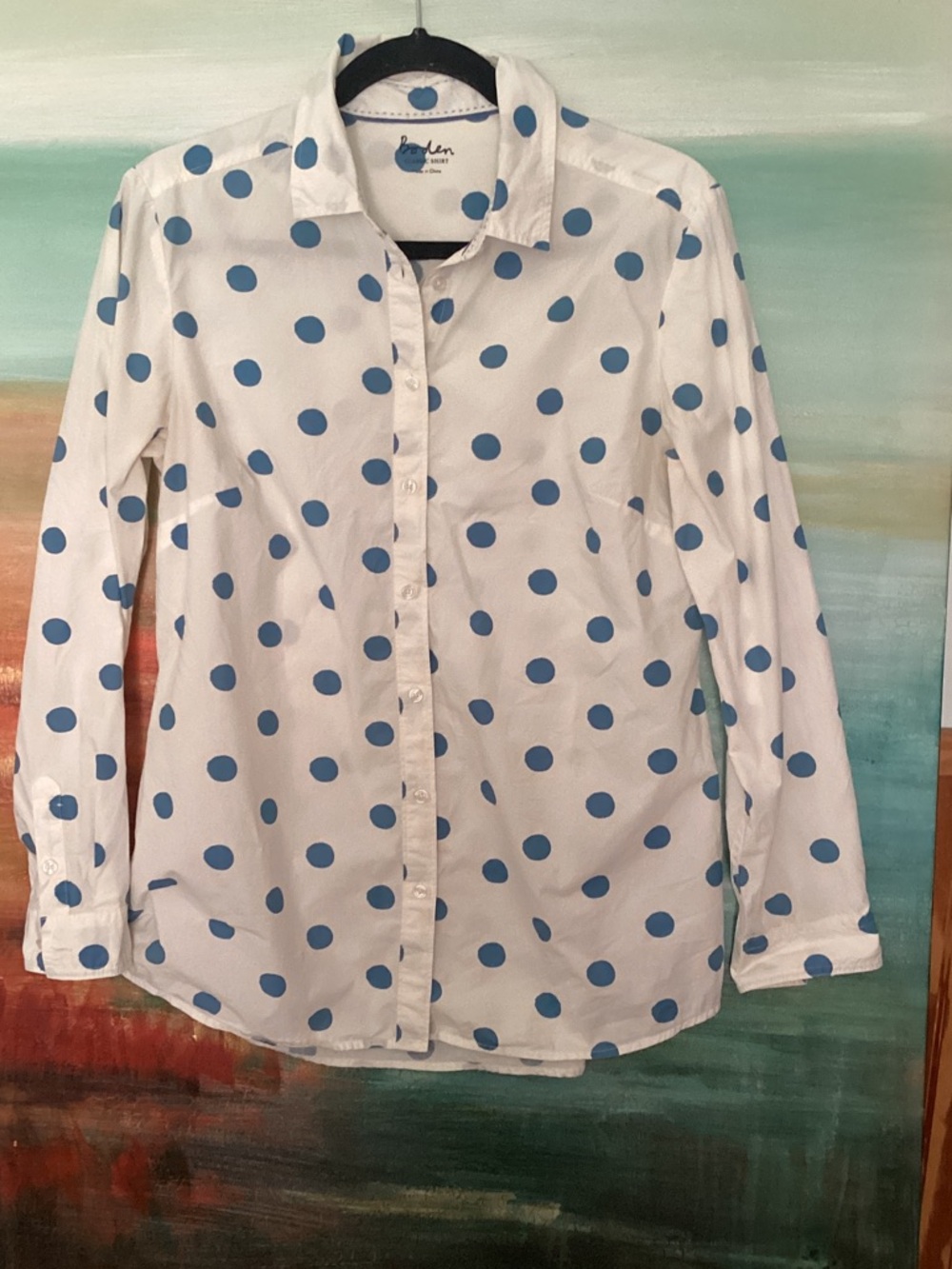 Borden Woman’s Polka Dot Button-Up Shirt 8
